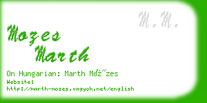mozes marth business card